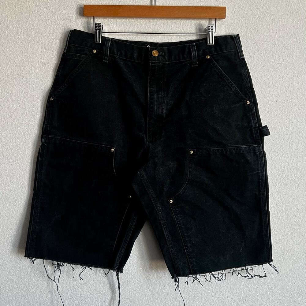 Carhartt black double knee work wear carpenter shorts